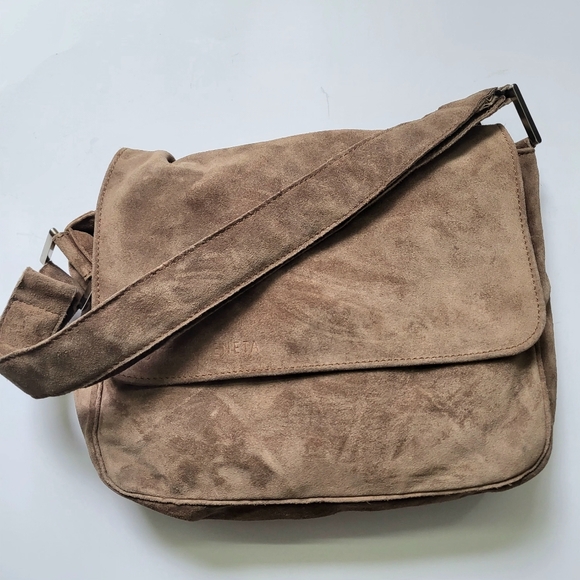 Bottega Veneta Brown Suede Shoulder Bag - Picture 6 of 14